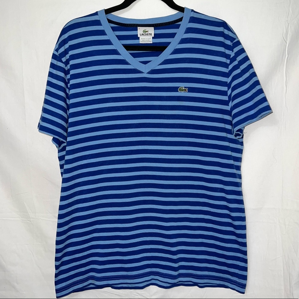 Lacoste Striped V-Neck
